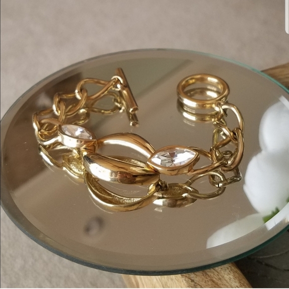 AUTHENTIC Swarovski Gold plated bracelet - Picture 11 of 16